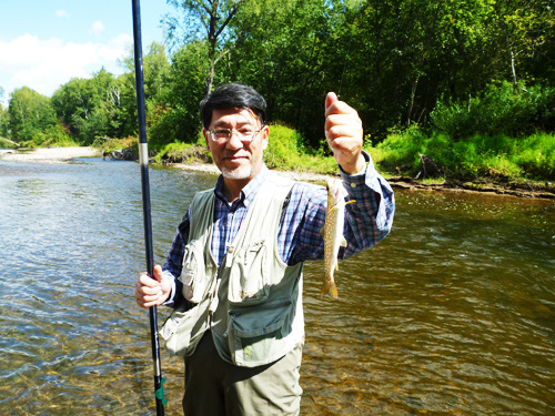 Happy Japanese fisherman
